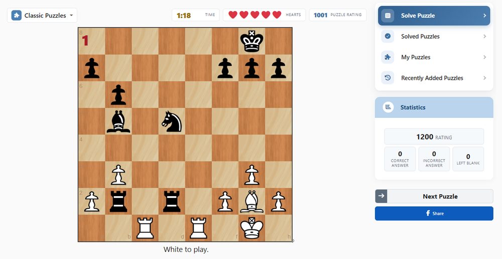 Solving a puzzle on ChessMoon